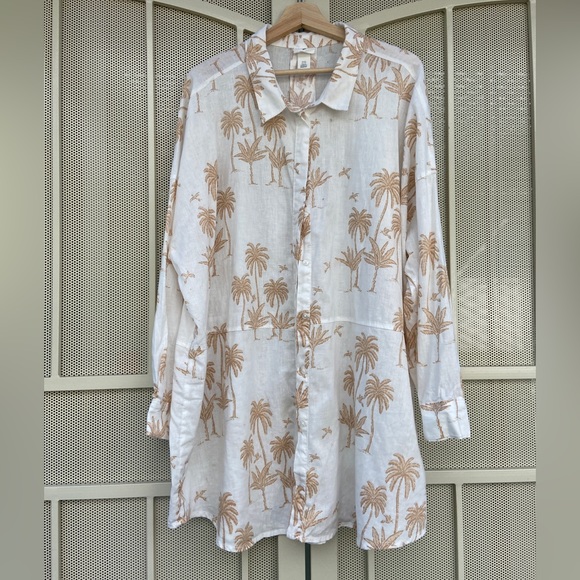 H&M Dresses Hm Linen Shirt Dress Poshmark